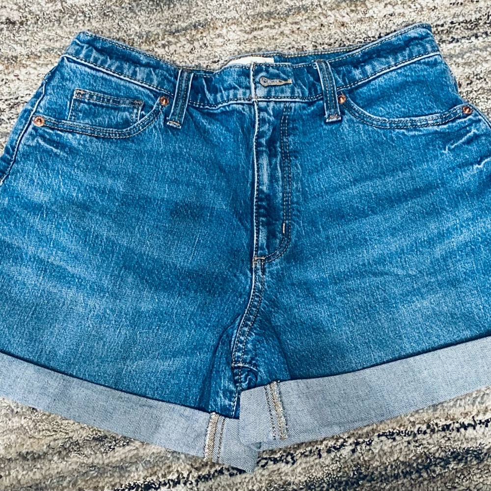 Universal Thread Blue Cuffed Denim Shorts (10)